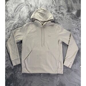 Boss Pullover Hoodie Sweatshirt Mens S Gray Long Sleeve Hooded Drawstring